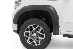 GMC Sierra 1500 Fender Flares - Rough Country - G48 Redwood - Flat Black - '19-'24